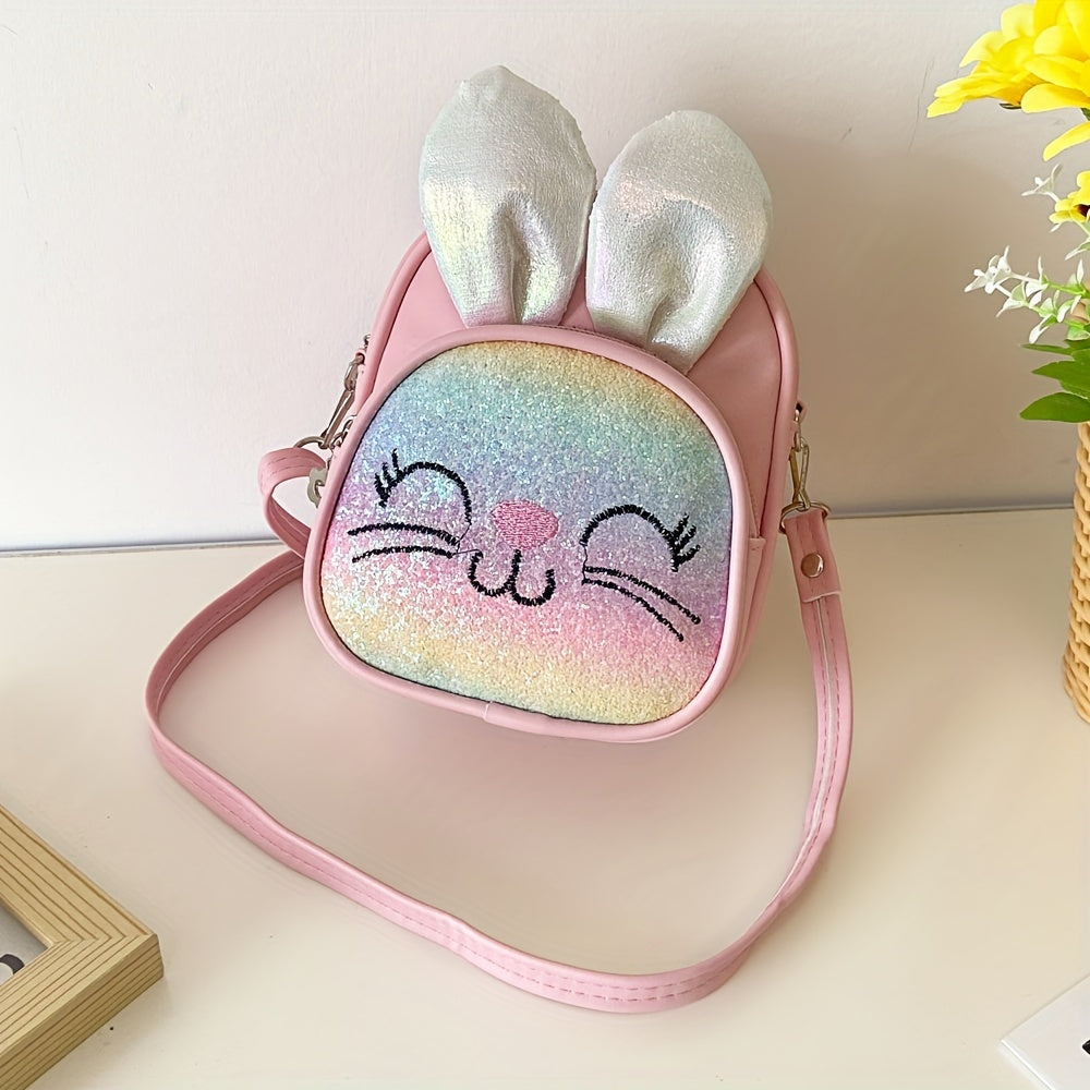 Kids Rabbit Crossbody Bag Glitter Backpack For Girls
