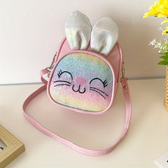 Kids Rabbit Crossbody Bag Glitter Backpack For Girls