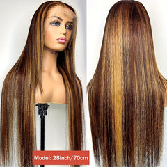 27 Colored Straight Hair Wigs 13x4 Lace Front Human Hair Ombre Lace Frontal Wigs