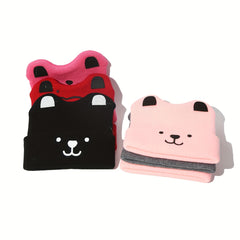 Baby Warm Cat Ears Woolen Knitted Hat for Autumn and Winter