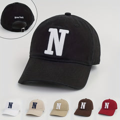 Patch Cotton Baseball Cap Solid Couple Dad Hat Unisex Casual Adjustable