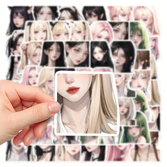50pcs Cartoon Beauty Graffiti Stickers Laptop Helmet DIY Stickers