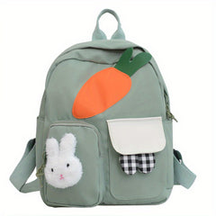 Cartoon Bunny Carrot Schoolbags for Kids