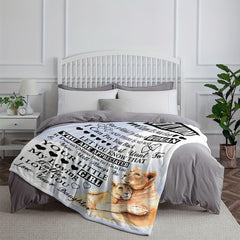 Lion Pattern Blanket Flannel Soft Throw for Camping Travel - Gift for Mom