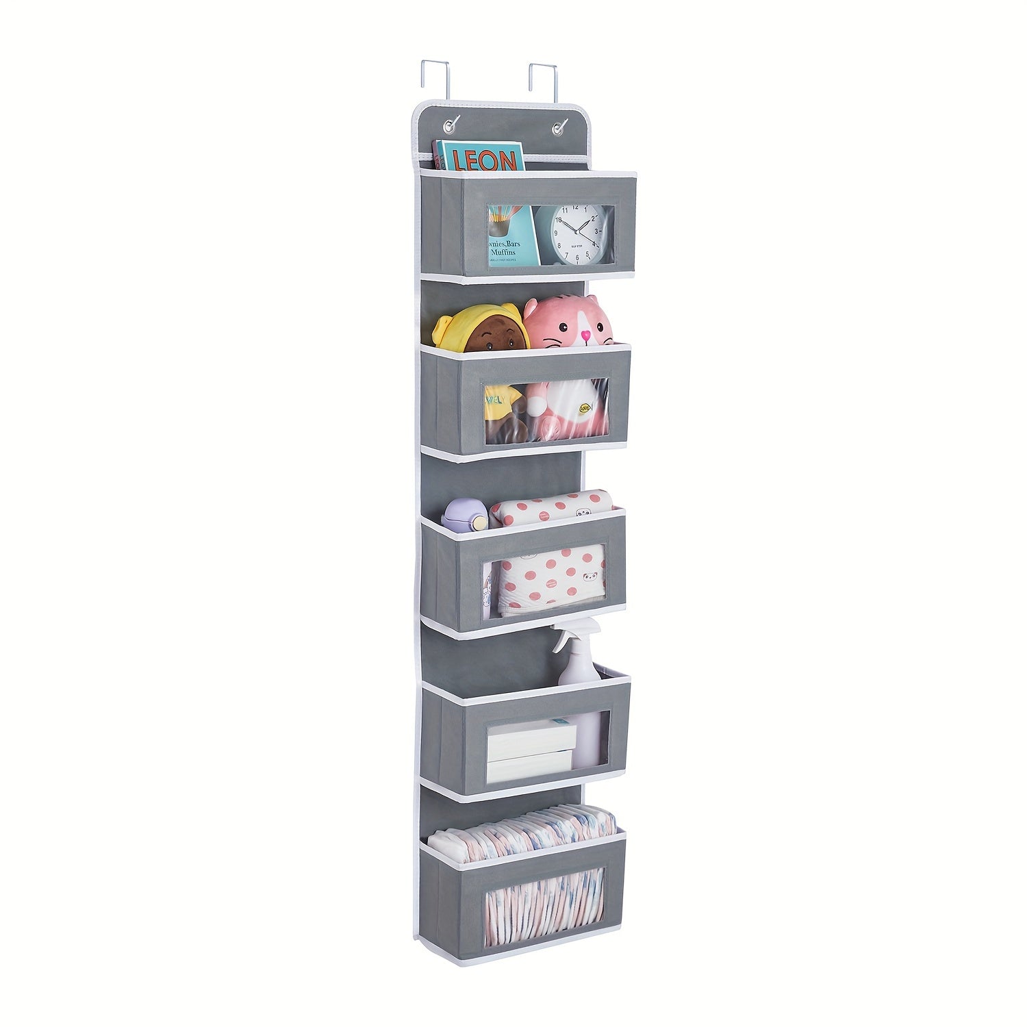 5 Layer Hanging Over the Door Clothes Storage Bag Non Woven Organizer