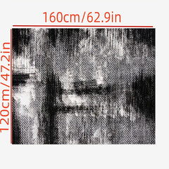 Ink Splashed Pattern Carpet Indoor Square Area Rug with Anti-Slip Bottom