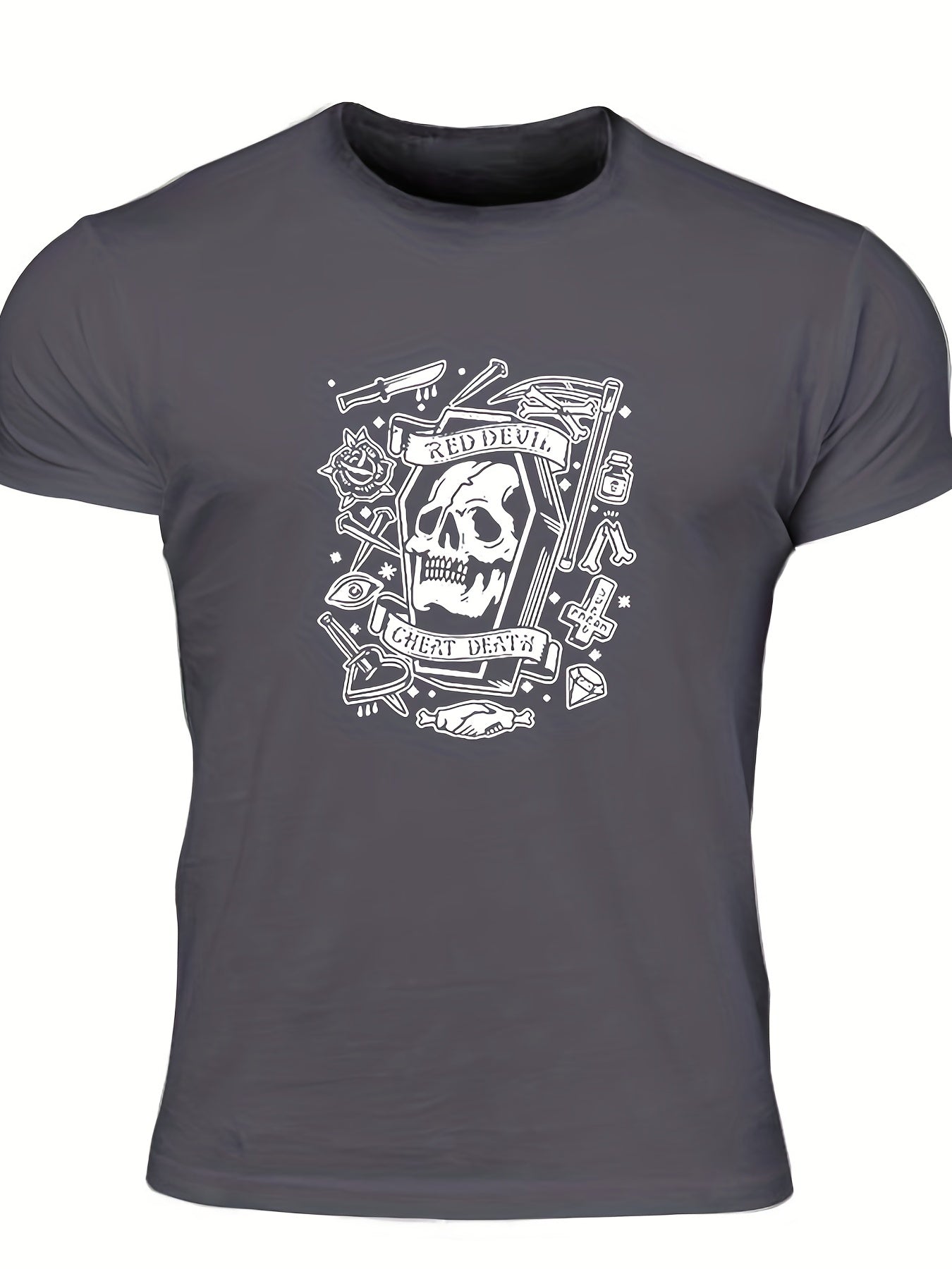 Men's Skull Graphic T-Shirt for Summer