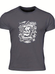 Men's Skull Graphic T-Shirt for Summer