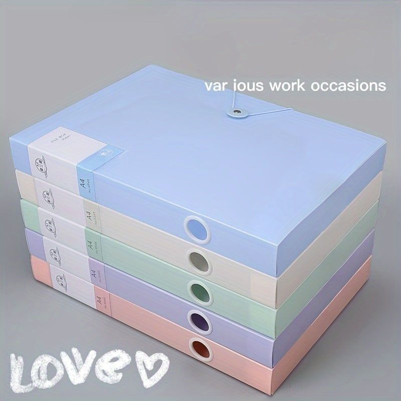 A4 Plastic File Box Thickened Data Office Ticket Storage Box