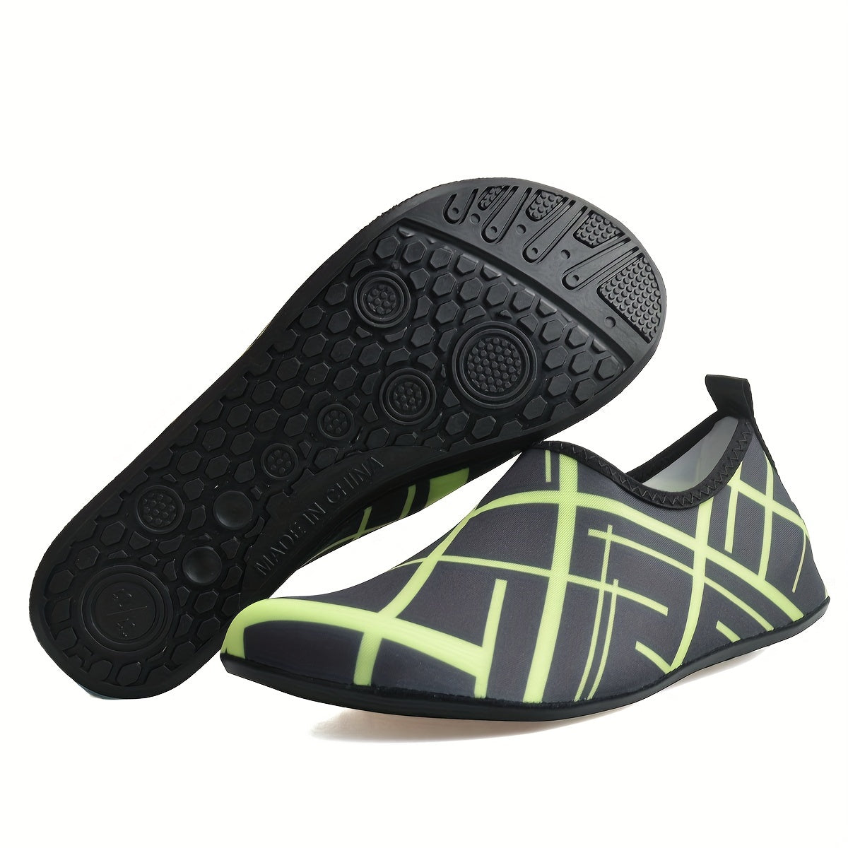 Men's Stripped Water Shoes Summer Casual Slip On Shoes