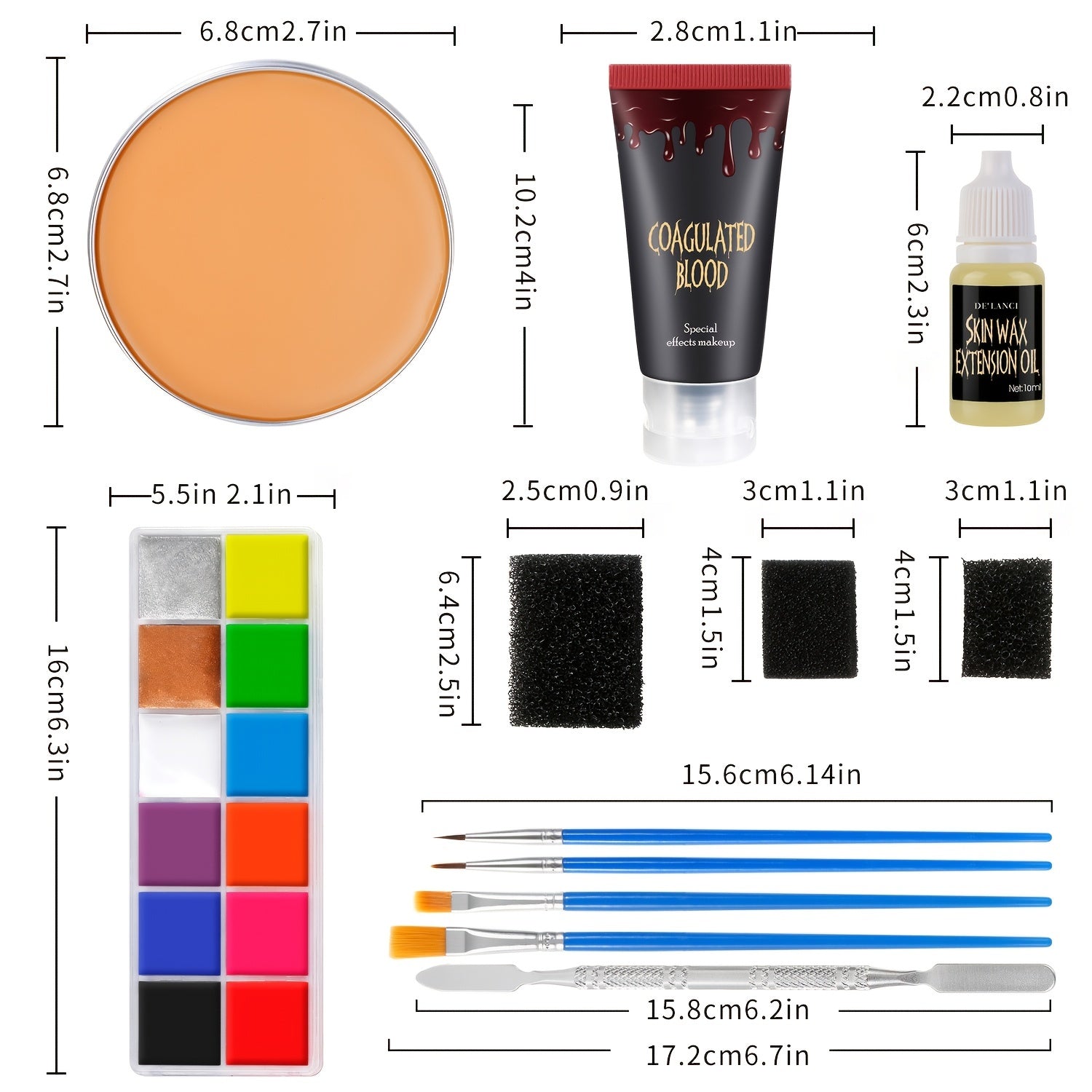 SFX Makeup Kit Halloween Makeup Kit 14pcs