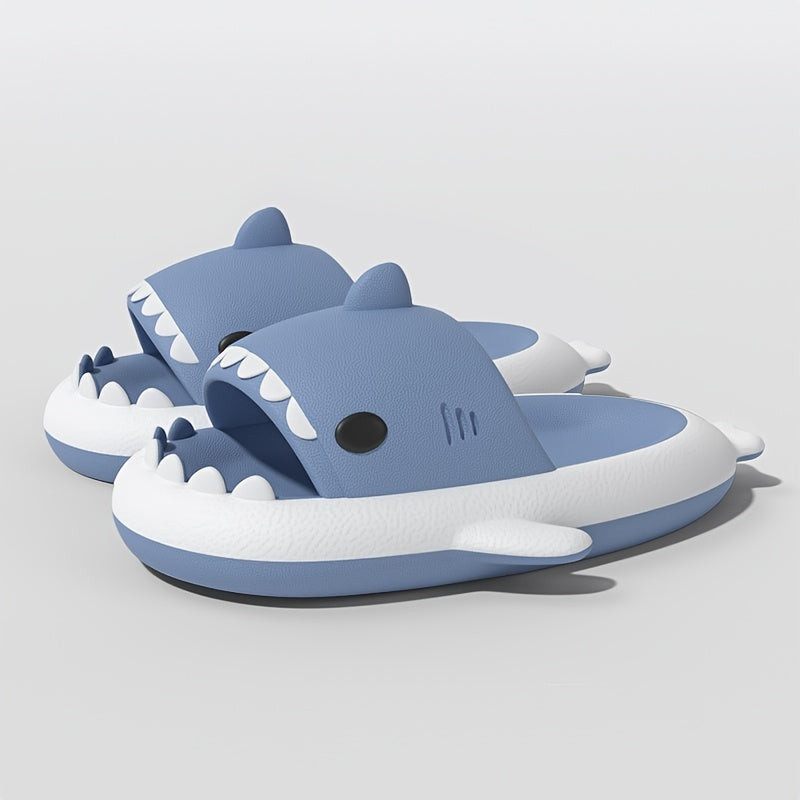QYA Shark Slippers Block Cloud Slides Anime Lightweight Non Slip Shoes