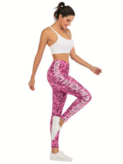 Sexy Lips Print Leggings High Waist Slim Leggings