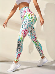 Leopard Print Yoga Pants High Stretch Leggings Women's Activewear