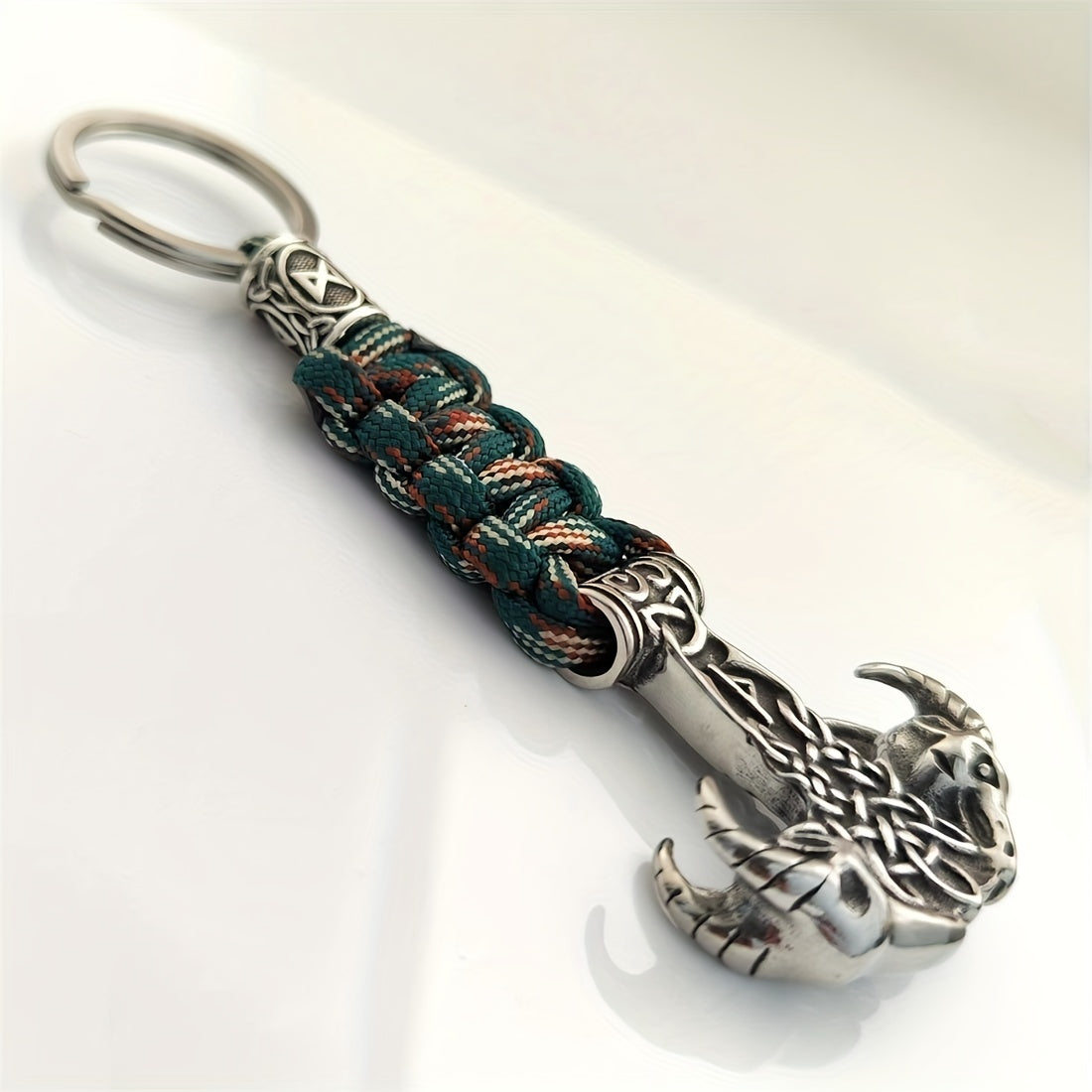 Viking Stainless Steel Double Sheep Head Hammer Pendant