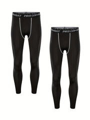 Men's Compression Pants Active High Stretch Trousers For Fitness Workout