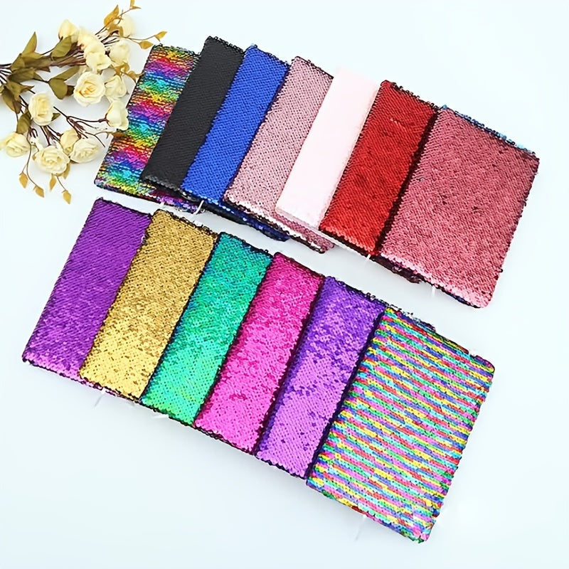 Sequin Flip A6 Notebook Creative Stationery Gift Diary Note Notepad Portable