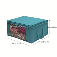Large Capacity Clothes Storage Bag Foldable Zipper Organizer