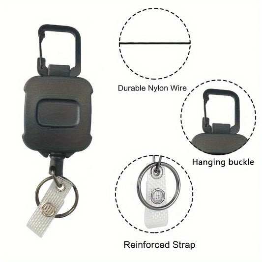 High Elasticity Telescopic Keychain Buckle With Steel Wire Rope