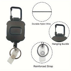 High Elasticity Telescopic Keychain Buckle With Steel Wire Rope