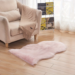 Fluffy Wool Area Rug Suede Fleece Bottom Long Wool Rug Acrylic 80 Polyester 20