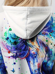 Tie Dye Horse Long Sleeve Hoodie