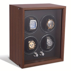 4 Slots Watch Winder Wooden Watch Display Box