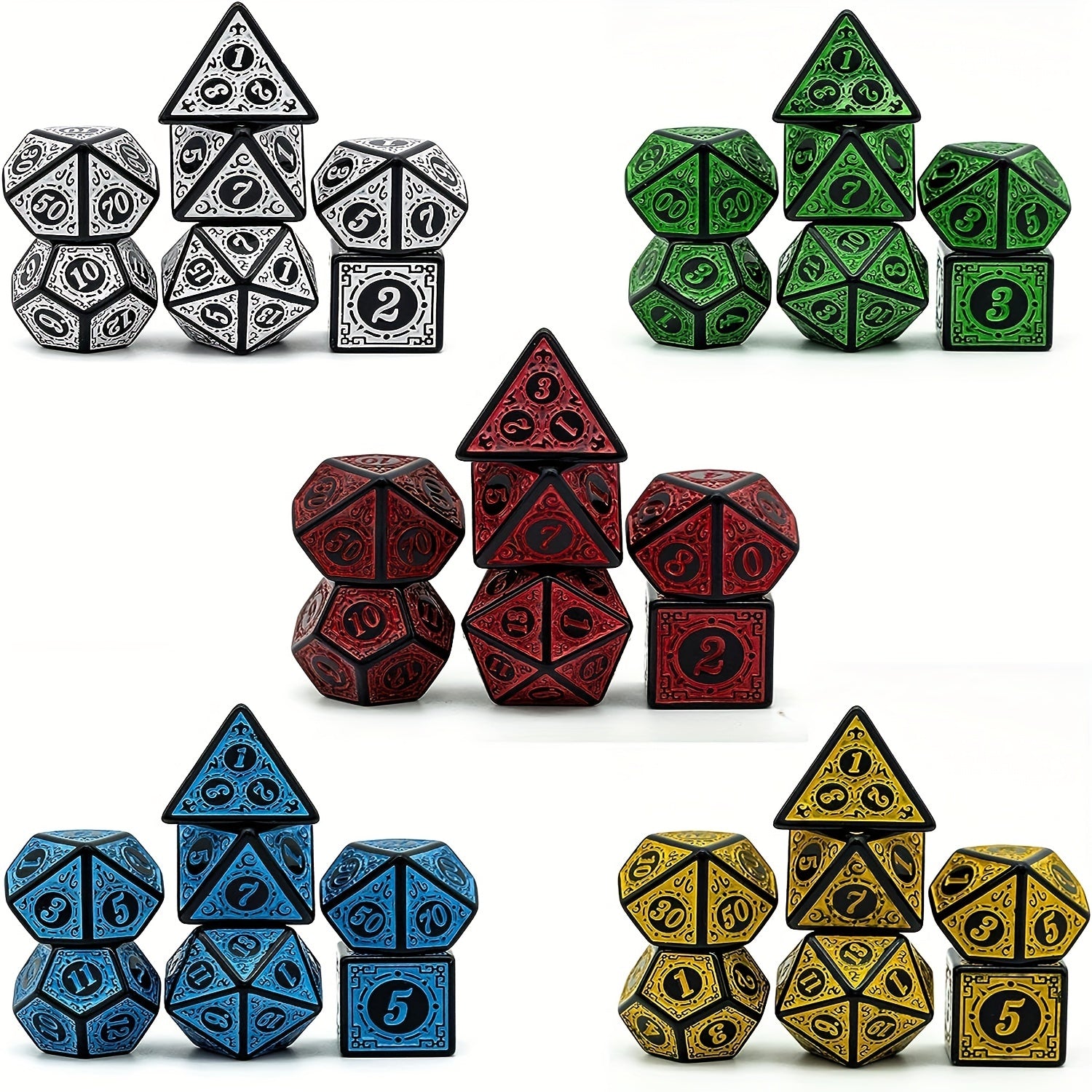 7Pcs Classic Rune Relief Set, ideal for games