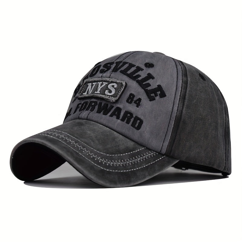 NYS Letter Embroidered Distressed Baseball Cap