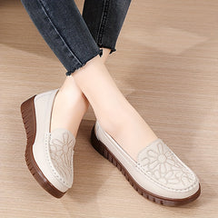 Women's Embroidered Loafers Soft Sole Casual Walking Flats