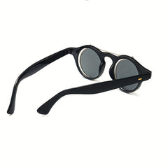 Men's Retro Flip Sunglasses Mixed Decorative Beach Glasses