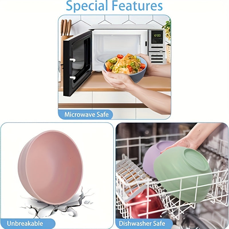 4pcs Noodles & Salad Bowls for Home & Restaurant