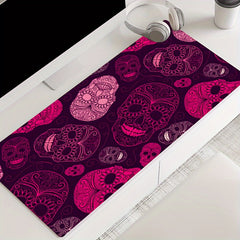 Pink Motorcycle Skull XL Mouse Pad