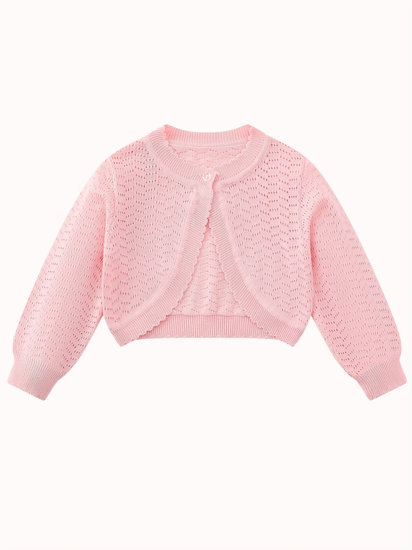 Girls Thin Knitwear Cotton Cardigan Sweater Long Sleeve Cover Up Button Closure