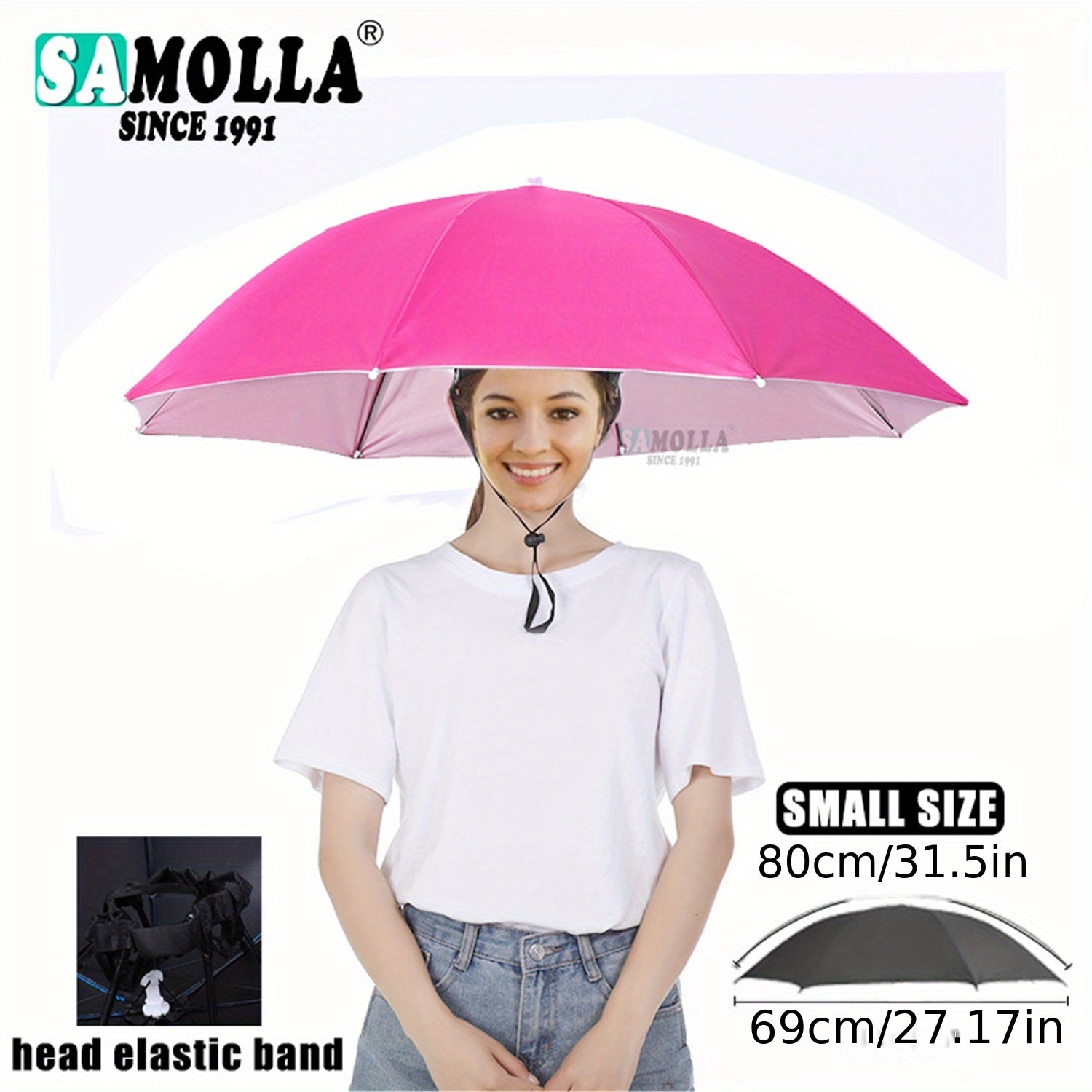 Portable UV Protection Umbrella Hat for Outdoor Fishing