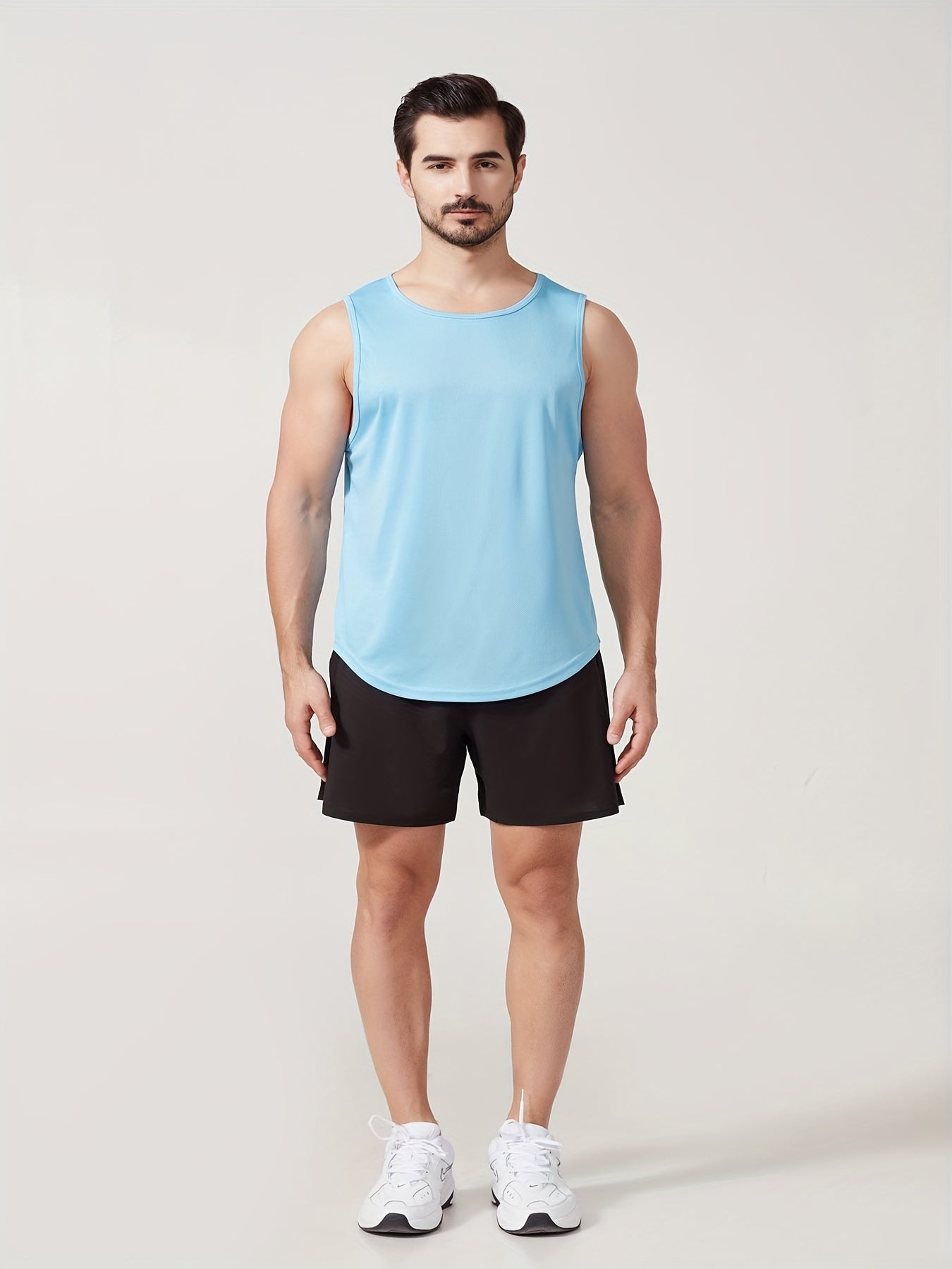 Men's Quick Dry Tank Top Stretch Sleeveless Shirt for Workout Fitness