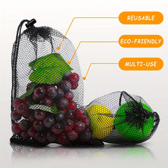 10pcs Nylon Mesh Bag 15x11 inch Drawstring Closure Durable for Shopping Storage