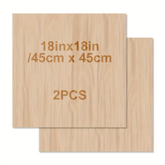 Unfinished Wood Sheet 18x18in 45.2mm Thick Blank Wood Cutting Paper for Crafts