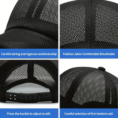 Men's Sunshade Mesh Baseball Cap Breathable Outdoor Fishing Hat