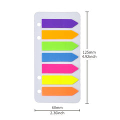 120pcs Colorful Waterproof Index Label Paper Stickers