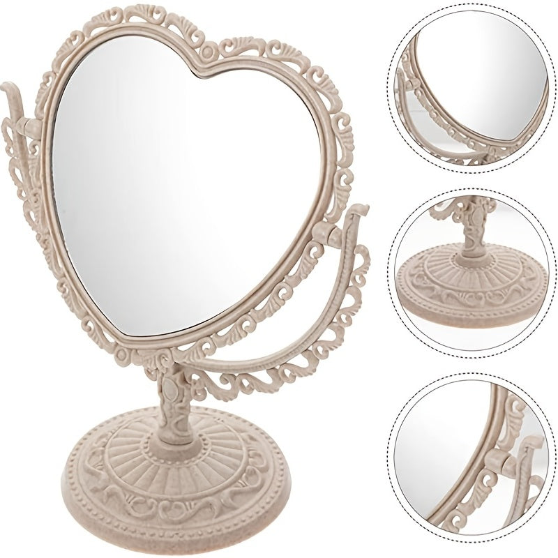 Heart Shaped Cosmetic Mirror for Makeup Vanity