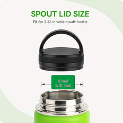 Reusable Lids W/ Handle for Wide Mouth Sport Water Bottles