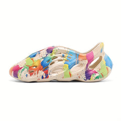 Women's Tie Dye Sandals Round Toe Casual Summer Shoes