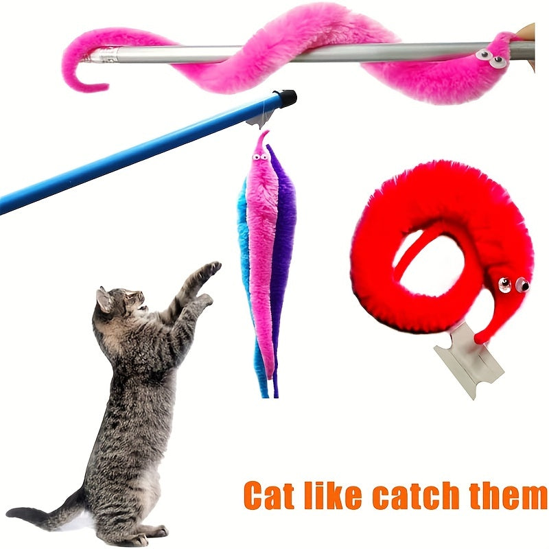 10Pcs Fuzzy Worm Toys Bulk for Kids Carnival Party Favors
