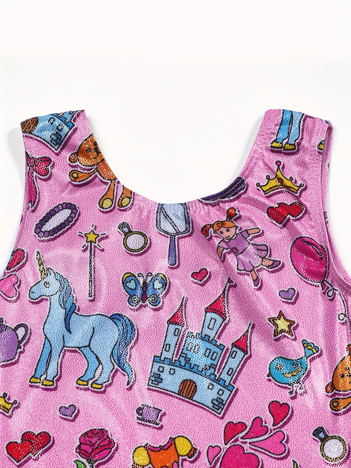 Girls Tie Dye Dancing Suit Stretchy Jumpsuit Romper Gymnastics Practice