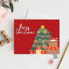 Feelfine Christmas Cards 50pcs Boxed - Modern Design - Blank Greeting Bulk