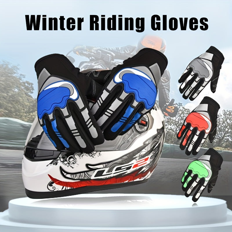 Reflective Motorcycle Sports Gloves Full Finger Non-slip Protective Riding Glove