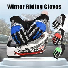 Reflective Motorcycle Sports Gloves Full Finger Non-slip Protective Riding Glove