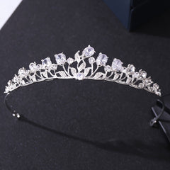 Zircon Golden Crown Hairband Headband Party Decorations Tiara
