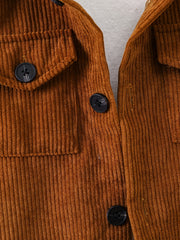 Boys Button Down Hoodie Jacket Kids Spring Fall
